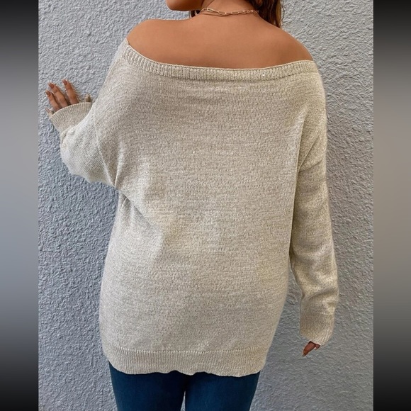 Plus size off shoulder sweater top - Picture 15 of 16